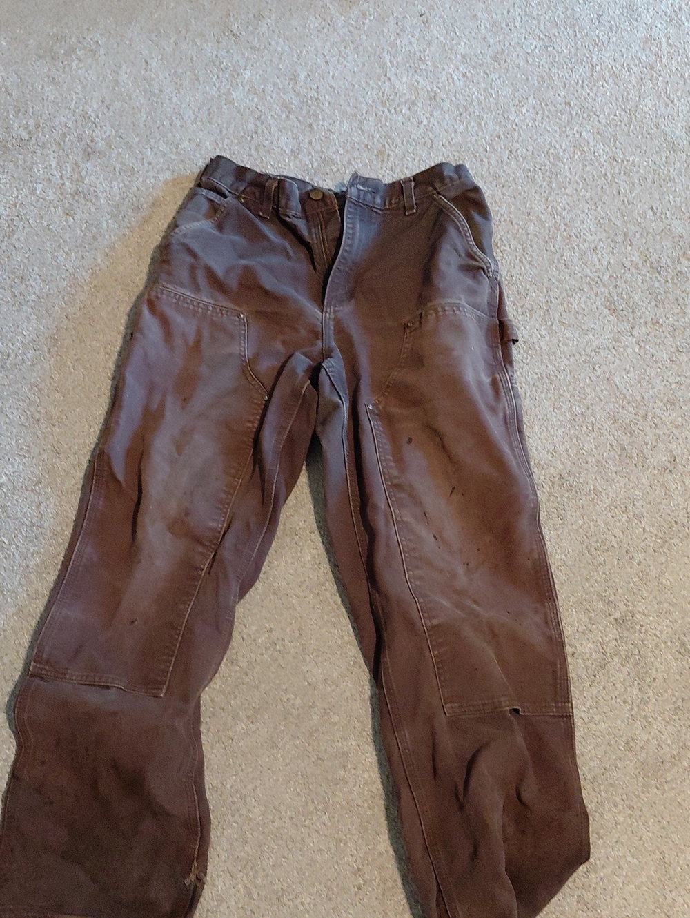 Carhartt Brown Cargo Work Pants Heavy And Thick